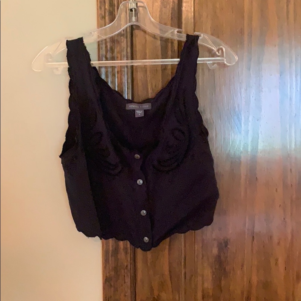 Kendall and Kylie button down crop top